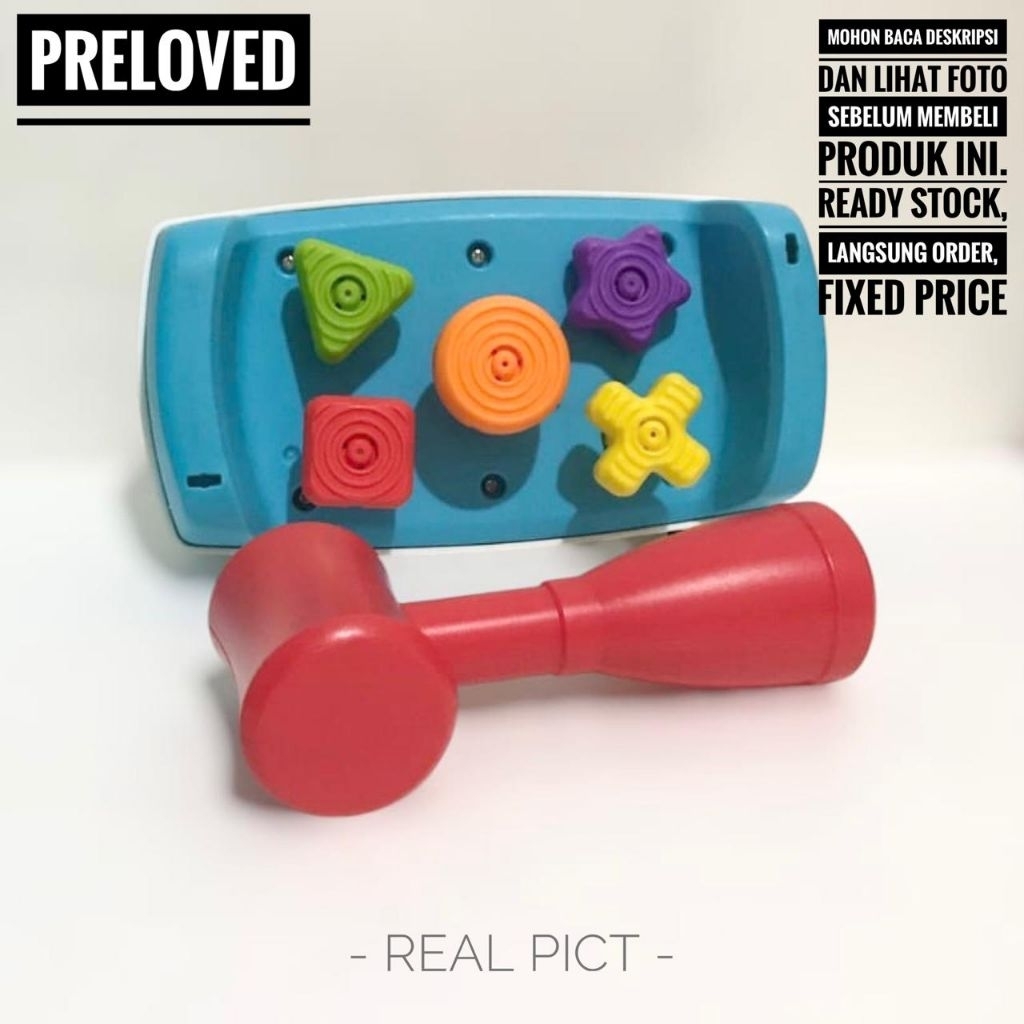 PRELOVED - ORIGINAL FISHER PRICE TAP AND TURN BENCH MAINAN EDUKASI ANAK SENSORY EDUKATIF EDUKASI PAL