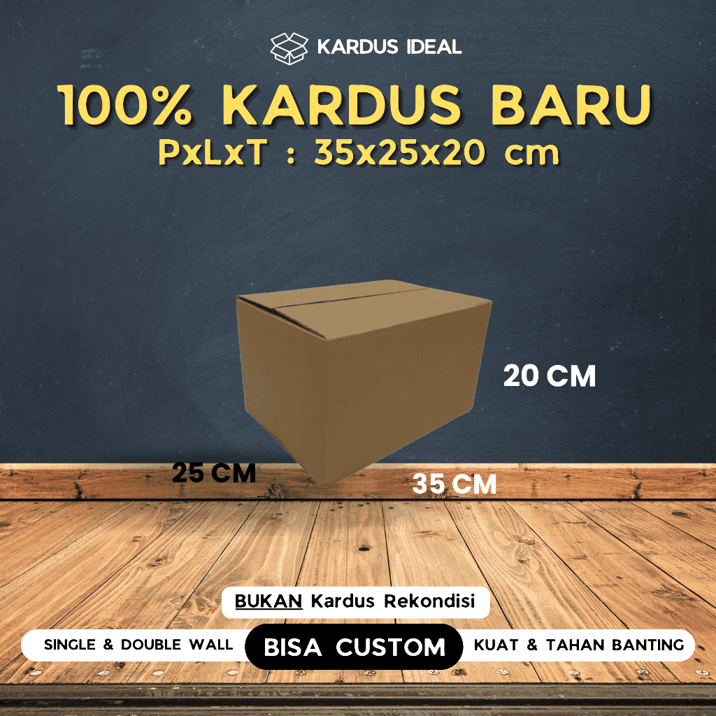 Kotak Packing Polos 35 x 25 x 20 cm Karton Packing Kardus Polos 35x25x20 cm