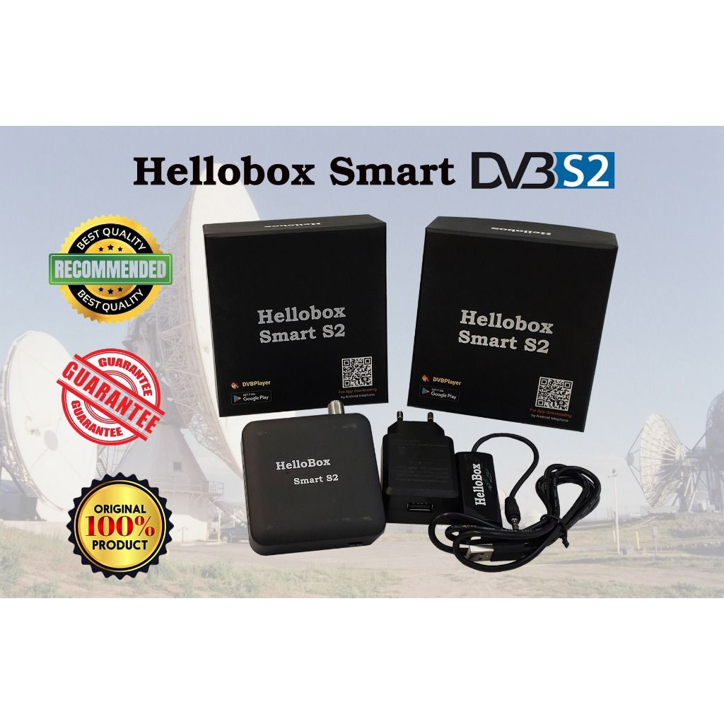 HelloBox Smart S2 DVB-S2 Receiver Kecil Bluetooth
