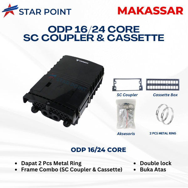 ODP Mini 16 Core SC Hitam | Fiber Optic mini ODP 16C |Box Fiber Optic