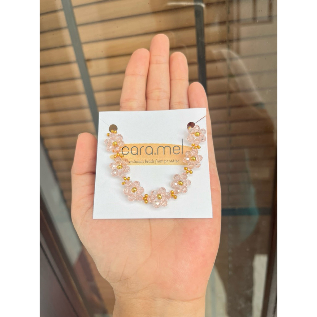 (cara.mel) gelang bunga crystal/flower bracelet