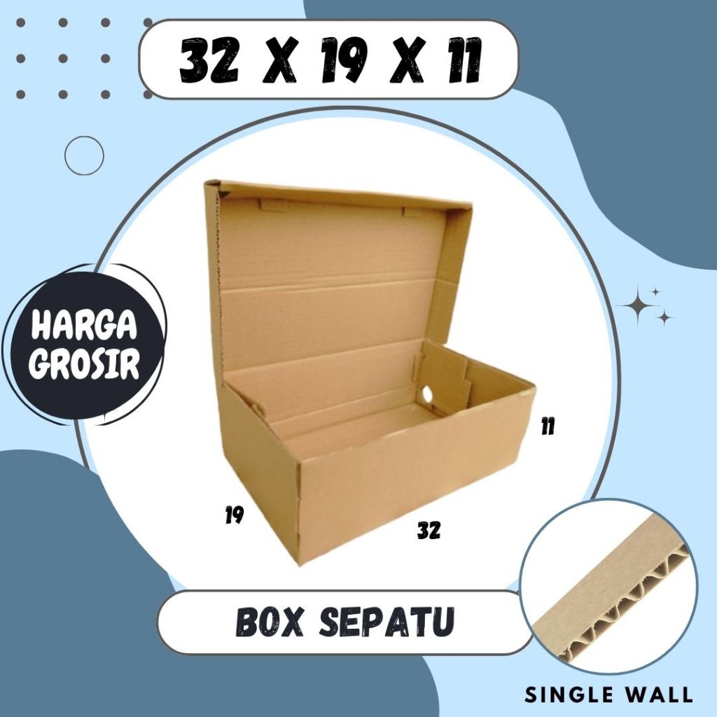 Baru  Kardus Sepatu 32x19x11 cm Kardus/Polos/Box/Karton/Nike