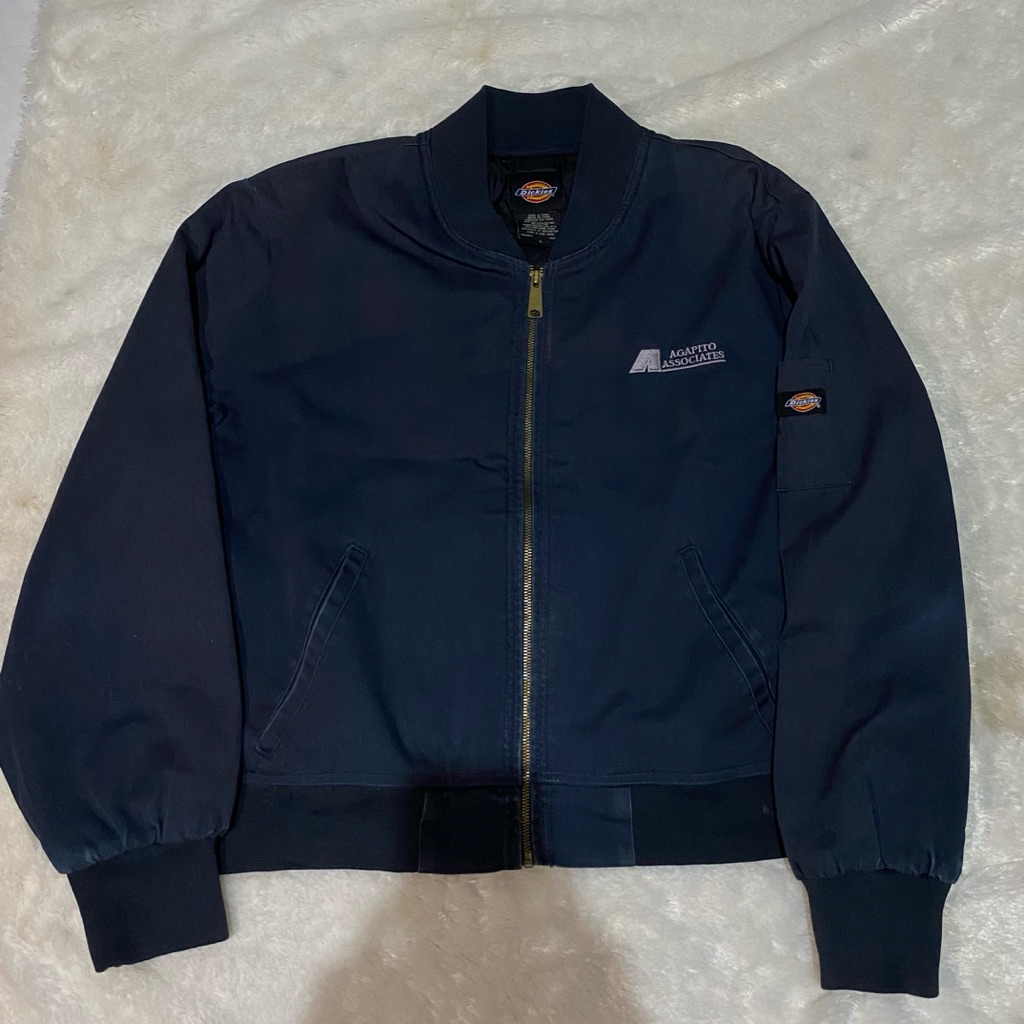 Dickies Bomber Duck Canvas Boxy Navy Sun Faded Jacket