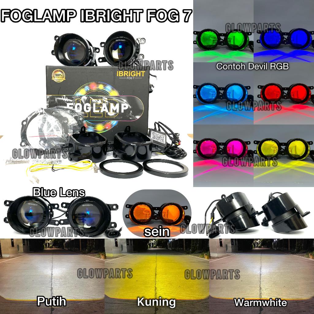 IBRIGHT FOG 7 - Foglamp Biled Allweather 3inc BlueLens Devil RGB