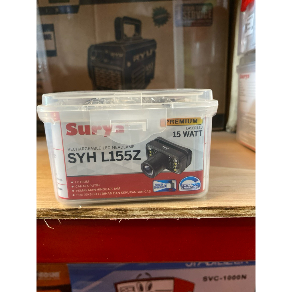 Senter kepala merek SURYA 15 Watt Laser