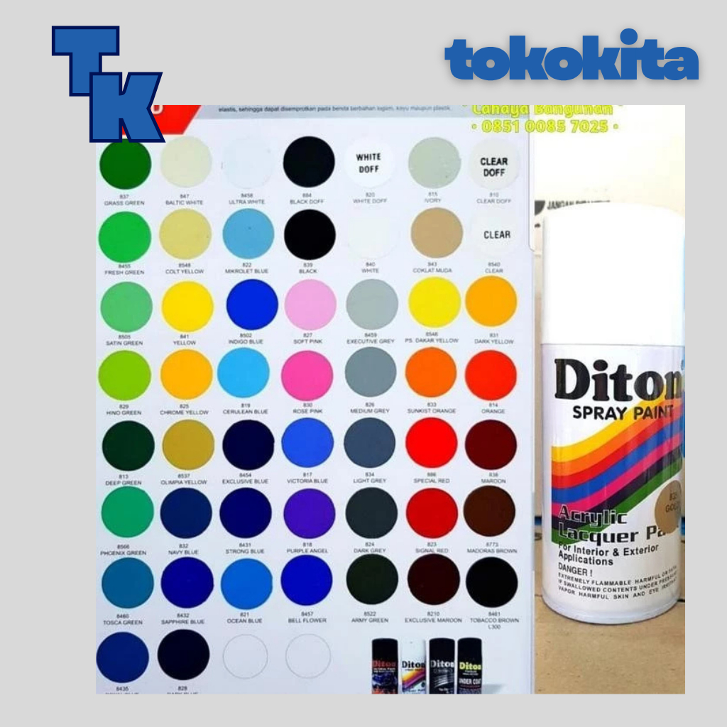 Cat Spray DITON warna Biru 8502 INDIGO BLUE