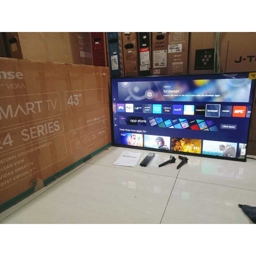 TV LED HISENSE SMART TV 43 INC NETFLIX YOUTUBE KONDISI BEKAS MASIH SEGEL (5737R)