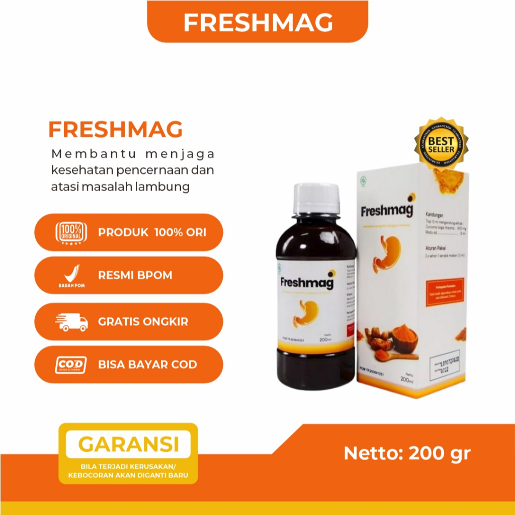 Freshmag Mengatasi Masalah Lambung Madu Lambung Freshmag Maag Gerd Asam Lambung - 200ml