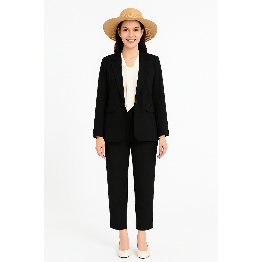Chloebeautyshop -  Setelan Blazer Formal Premium/Celana Blanik Highwaist Wanita Panjang Size S