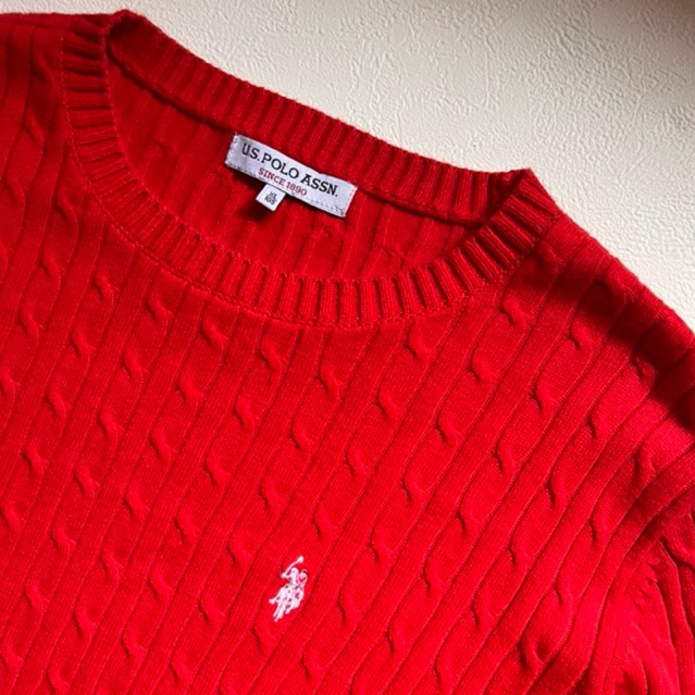 Knit Cable Polo Assn