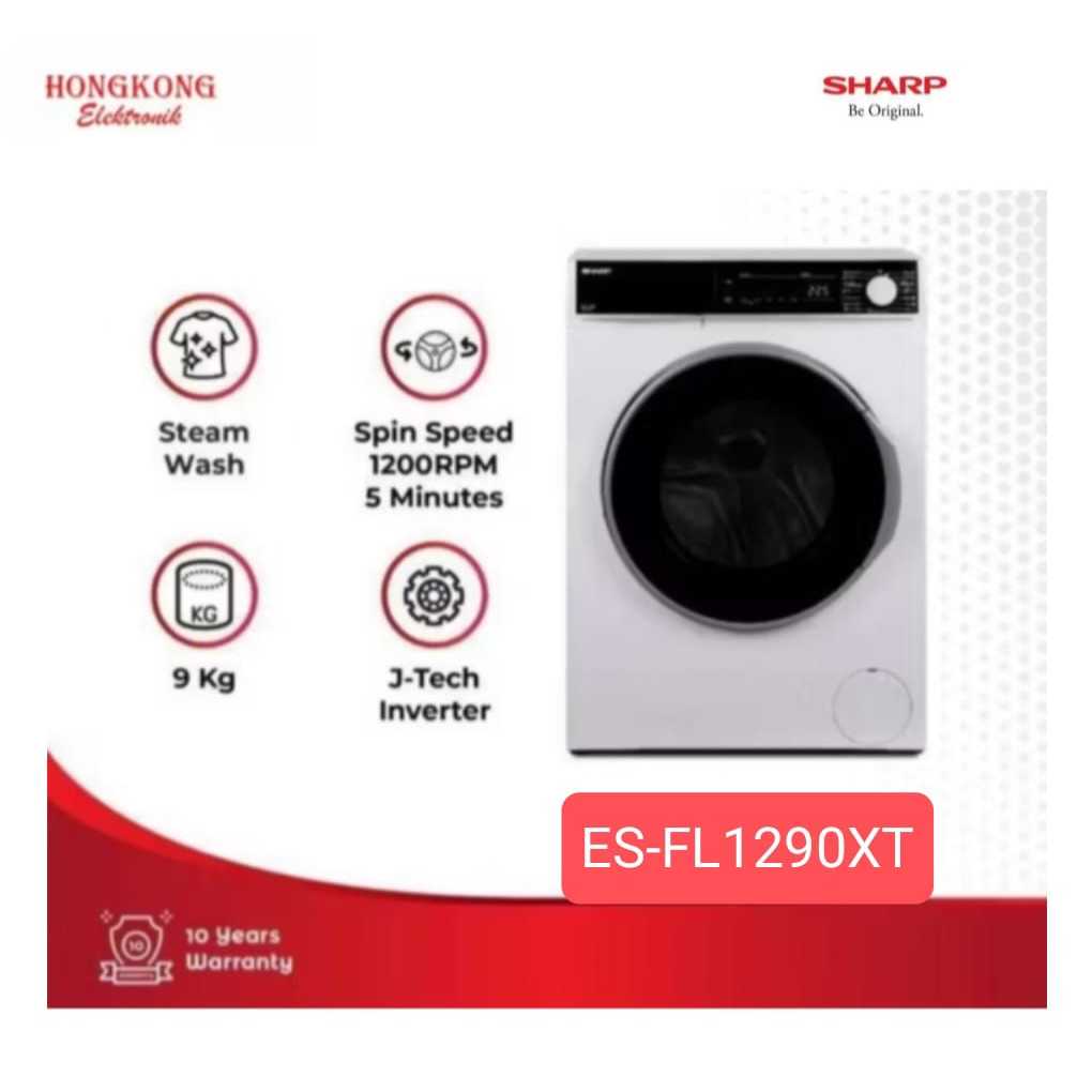 SHARP ES-FL1290XT MESIN CUCI INVERTER FRONT LOADING 9KG