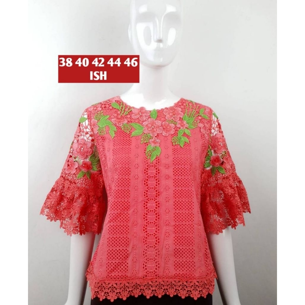 Blouse Pink Boutique Casual Wear | Blouse Bangkok | Blus Brokat |