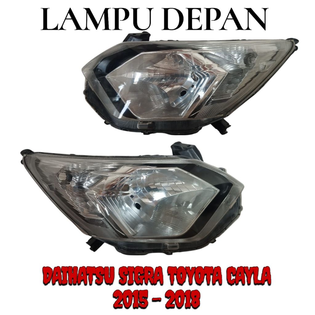 Headlamp reflektor lampu depan Mobil Daihatsu SIGRA Toyota CALYA taun 2015,2016,2017,2018 set kanan 