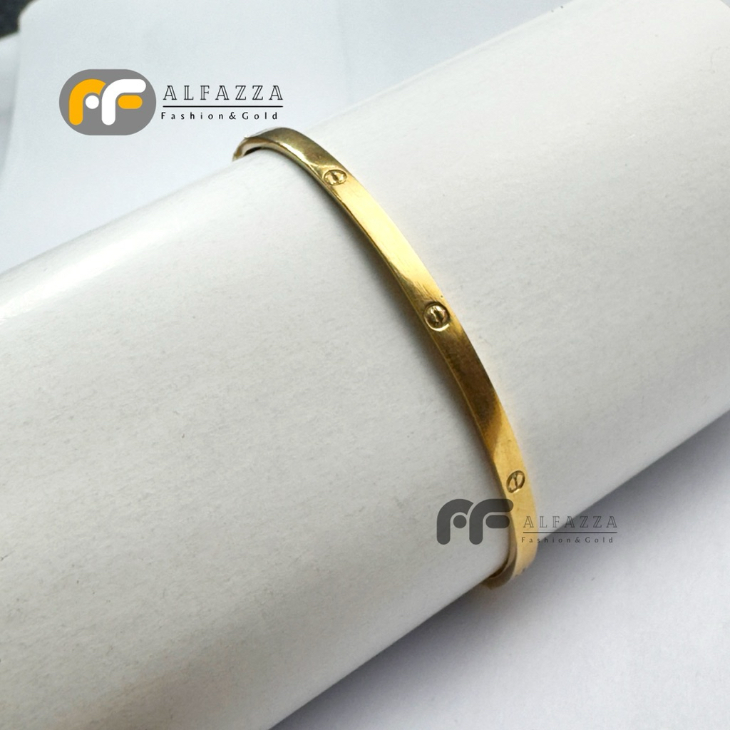 Gelang Perhiasan Emas Ukir Baut Emas Kadar 6K