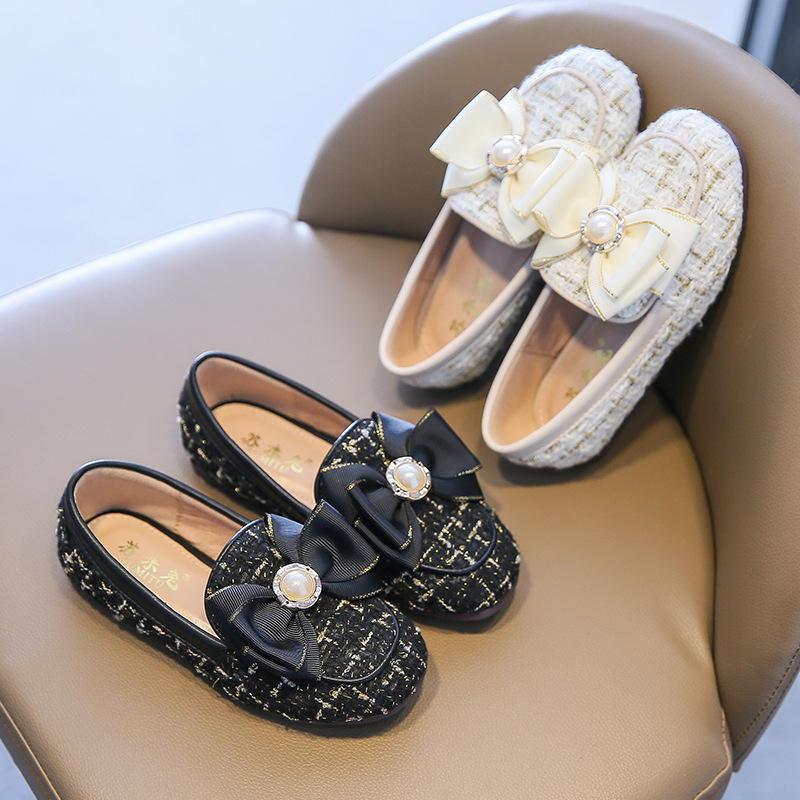 Sepatu anak perempuan tebaru / Sepatu Flat model pita mutiara viral / fashion ank perempuan umur 2-1