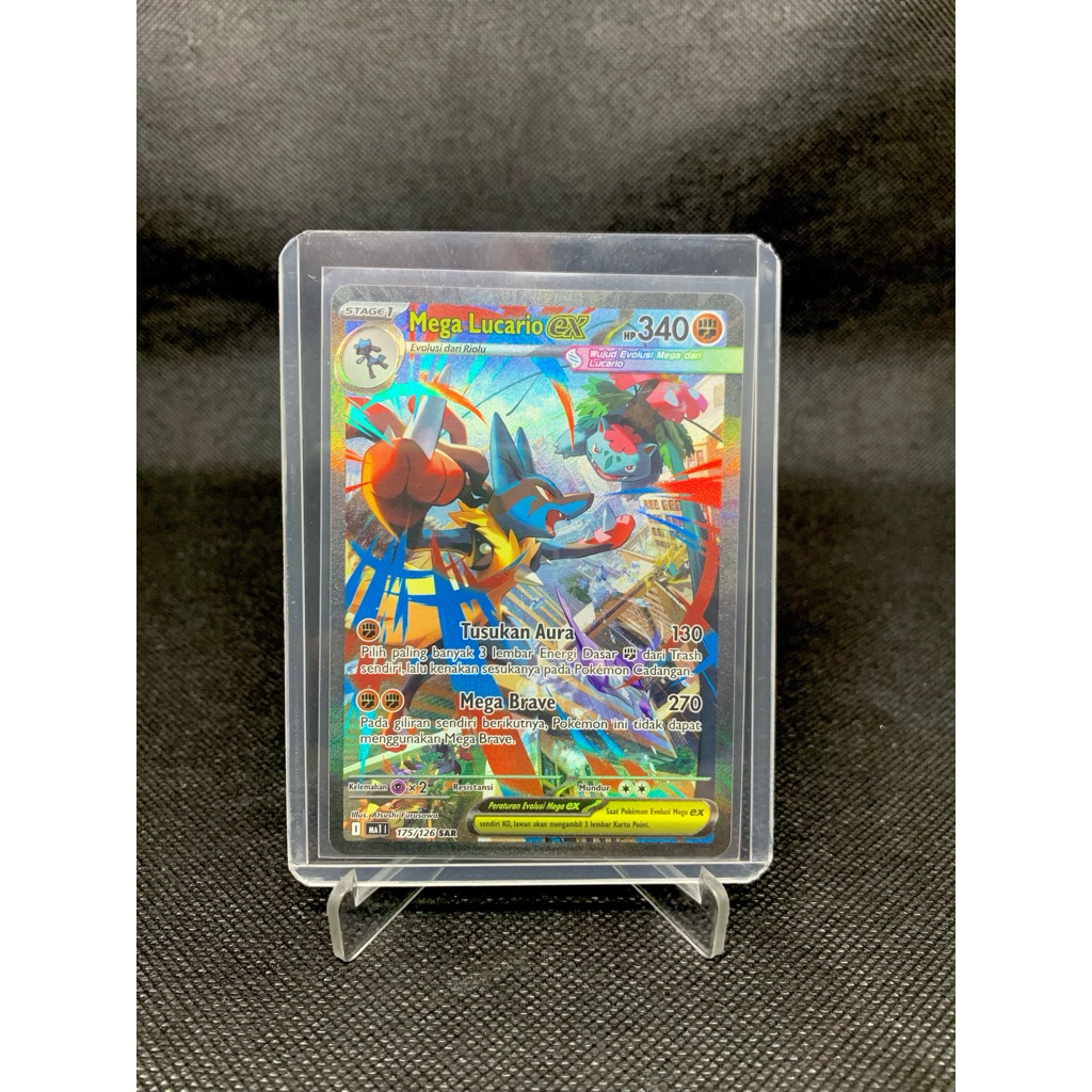 Lucario SAR mega 175/126 kartu pokemon  - TCG card original lucario ar lucario promo lucario vstar