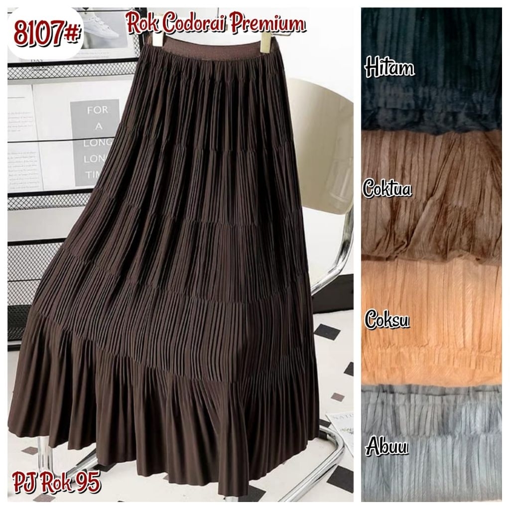 [Rok Plisket Suede 8107] Rok Plisket Suede  Panjang Premium Import