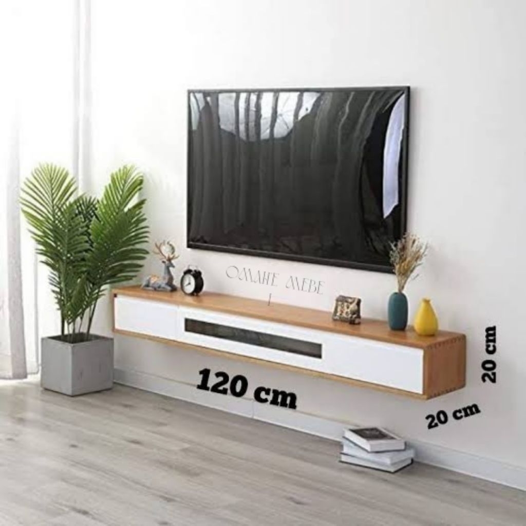 meja tv gantung dinding minimalis modern