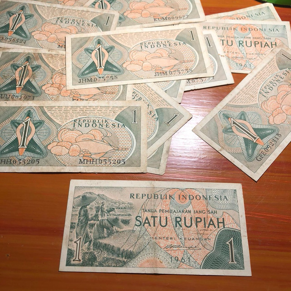 Uang Kuno 1 Rupiah Asli 1961