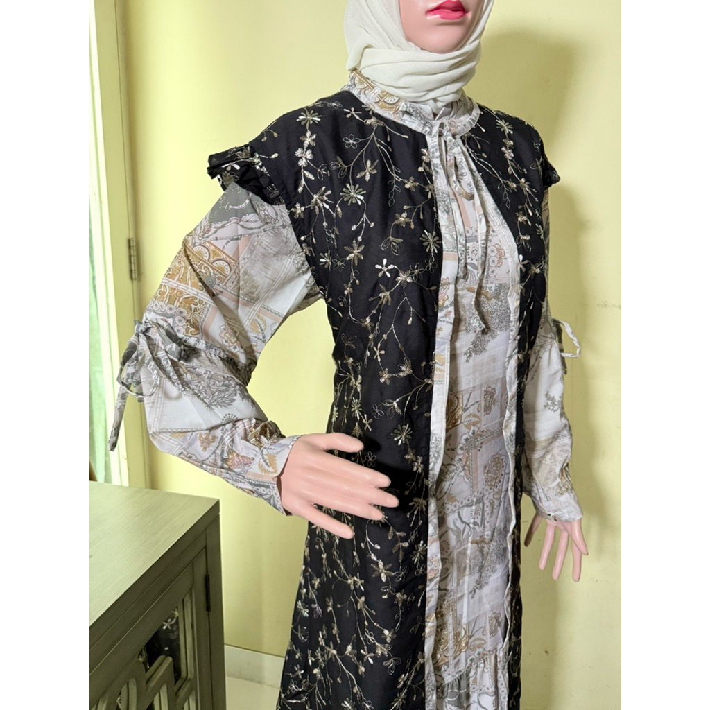 BAJU BUTIK GAMIS ABAYA  PREMIUM QUALITY BAHAN SETARA HIKMAT