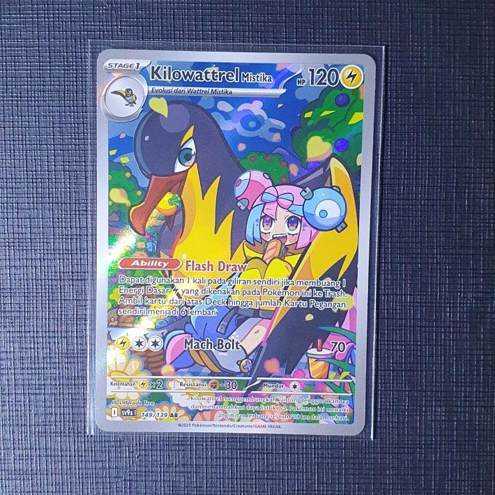 Kilowattrel Mistika AR sv9s 149/139 Pokemon TCG Indonesia Ikatan Takdir