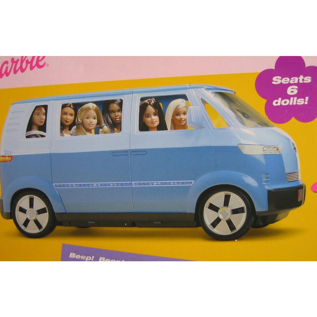 Barbie Volkswagen Microbus VW Vehicle Van with Working Horn & Sliding Door