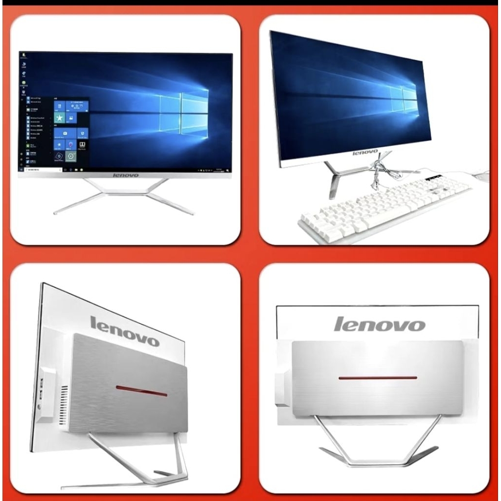 Lenovo komputer PC all in one Baru 2025 PC Gaming CPU Intel core i3 i5 i7/Ram 8Gb 16GB/SSD 256G 512G