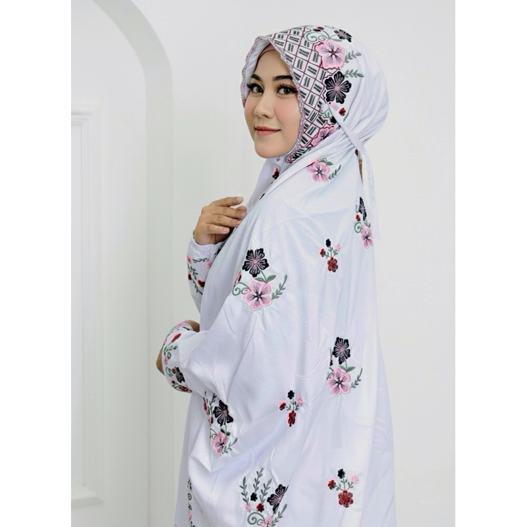 Mukena TERBARU Terusan Sutera Polino | Telekung Langsung Rukoh Santri Mewah Adem Lembut Dingin | Bor