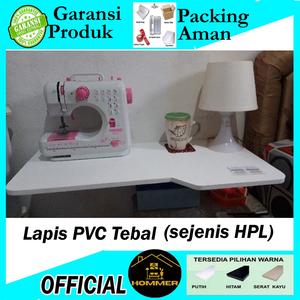 (KOMPLIT-Oval Modern)hommer Meja Lipat Dinding Modern Meja Laptop meja belajar kerja
