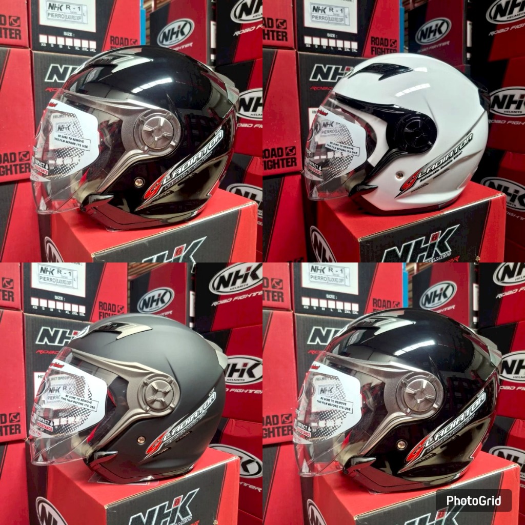 Helm NHK Gladiator Solid Double Visor Original
