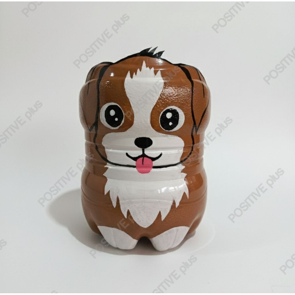 pot karakter anjing dari galon le mineral ukuran 15 liter