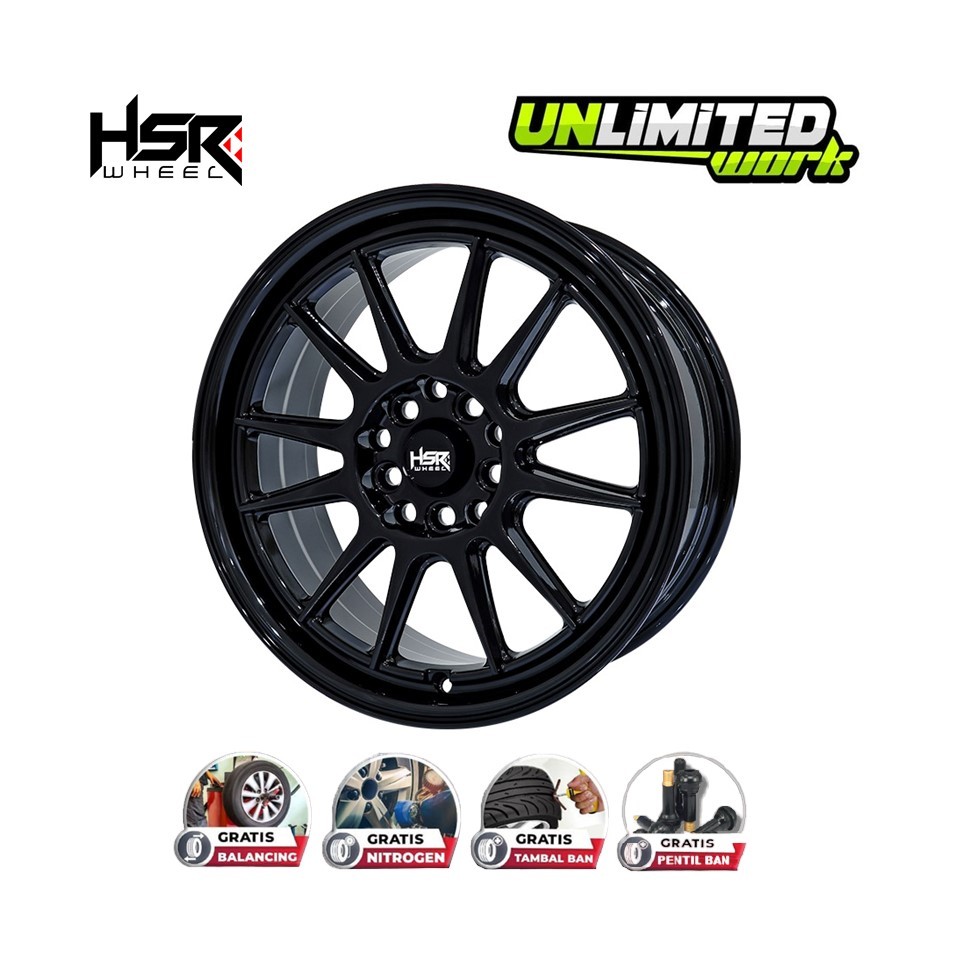 VELG MOBIL IGNIS FIESTA CONFERO RING 16 HSR ENDE BLACK GLOSSY