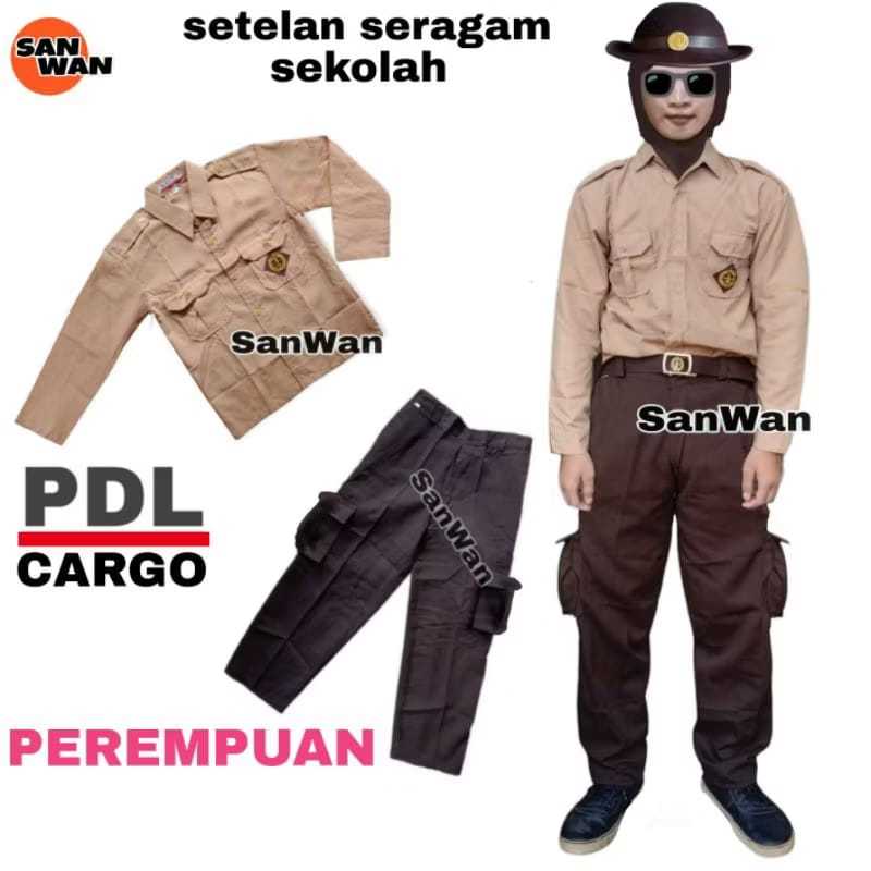 CELANA PDL PRAMUKA Cargo Celana Gamblok Pramuka SMP SMA