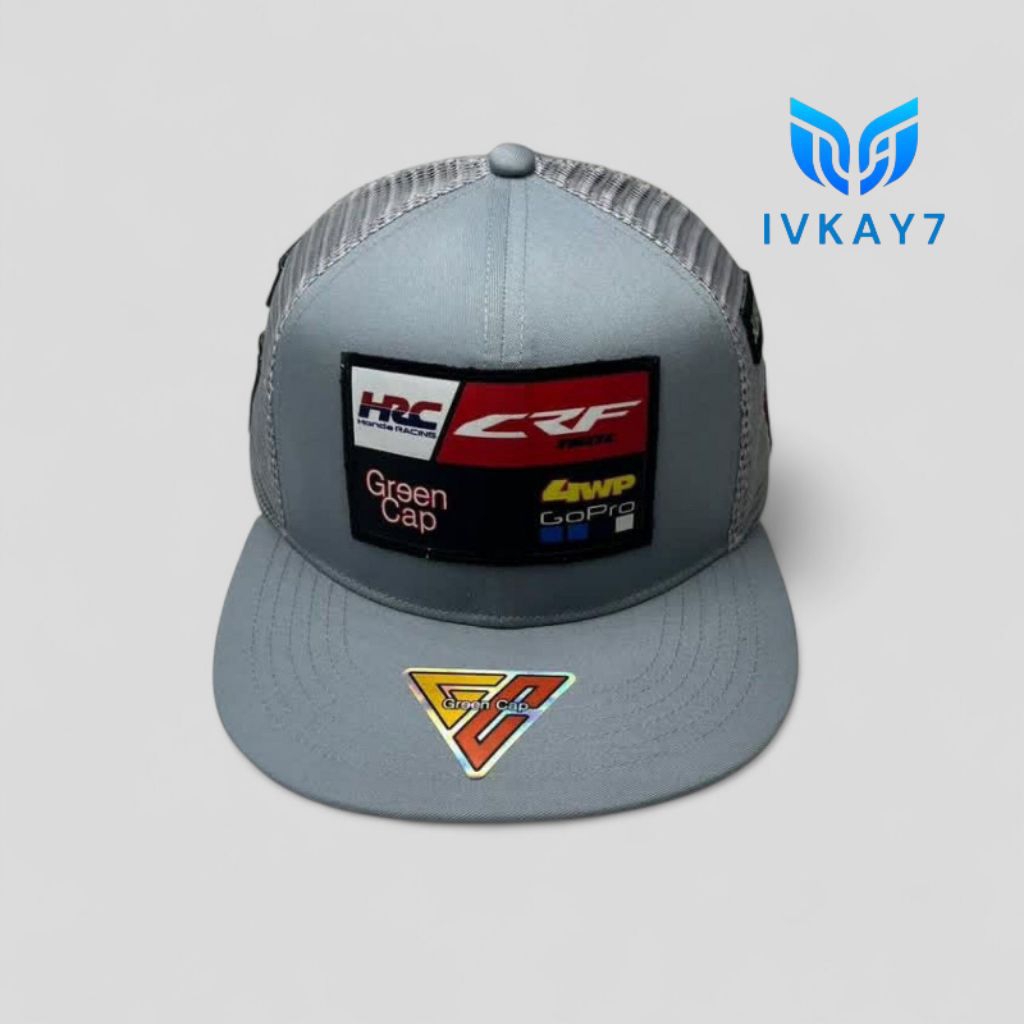 Topi Premium Snapback Racing Crf Abu Termurah