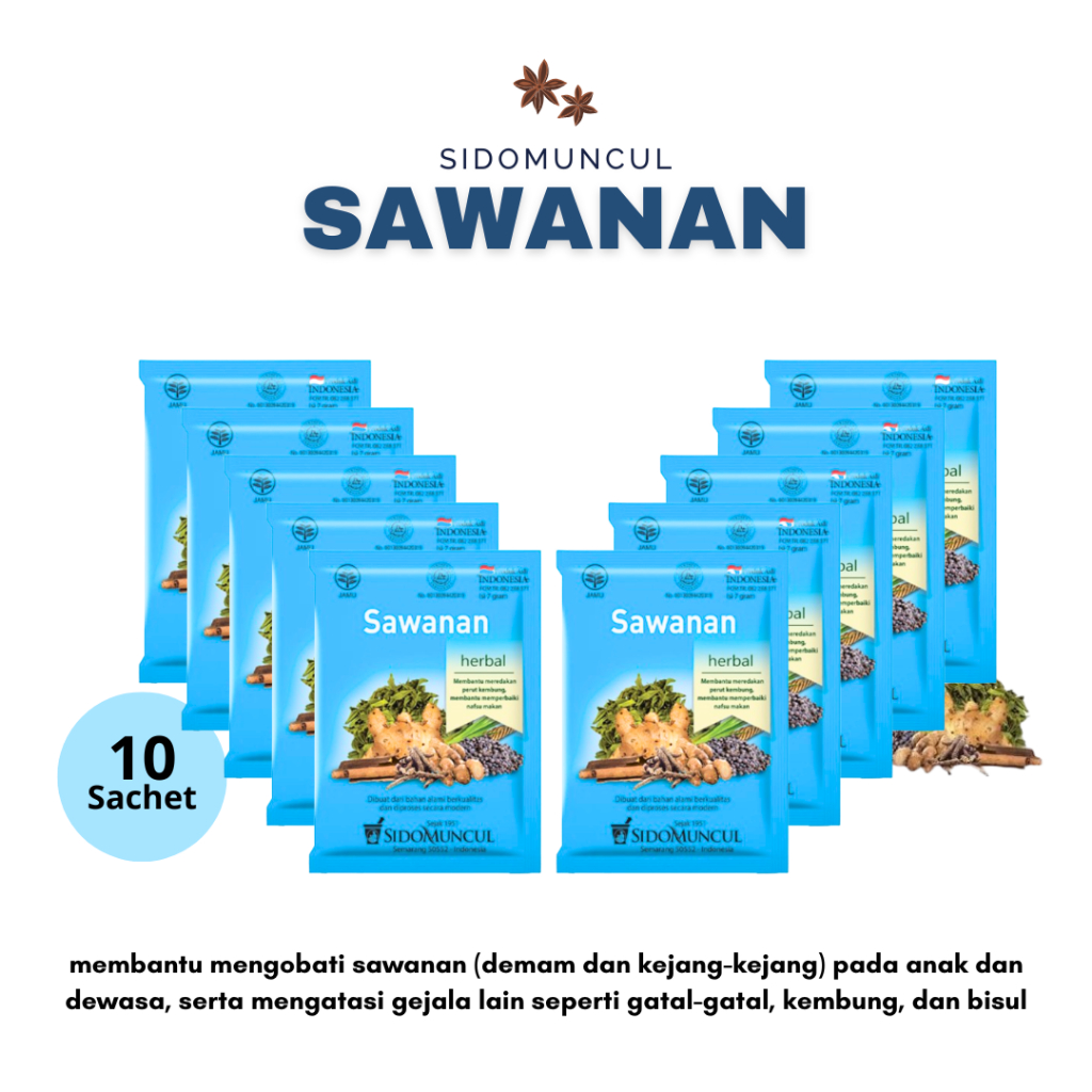 Jamu Sawanan Sidomuncul Sido Muncul 10 Sachet Merica Bolong Kulit Pulasari Biji Pala Temulawak Obat 
