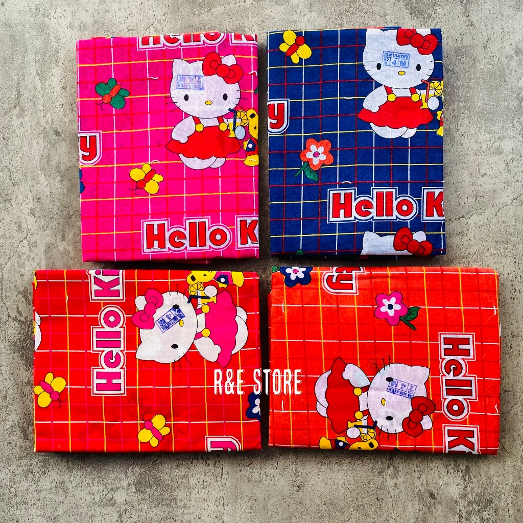 Urung Kasur Kapuk Single No 4 Motif Hello Kitty | Sarung Kasur Isi Kapuk | Kulit Kasur Kapuk