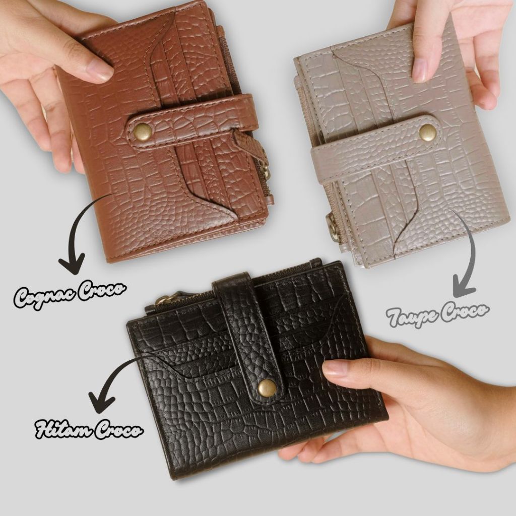 Ataya - Dompet Wanita Kulit Asli Motif Buaya dan Polos - Calysta