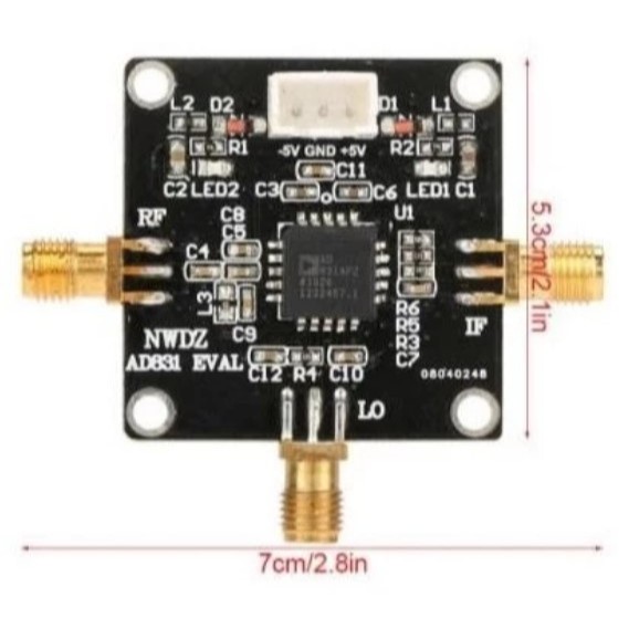 AD831 Mixer Frekuensi Radio 0.1-500mZ Modul Inverter RF Aktif