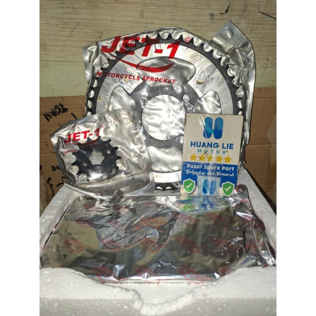 gigi tarik gear set supra 45t/13t/120L jet 1 sepuhan
