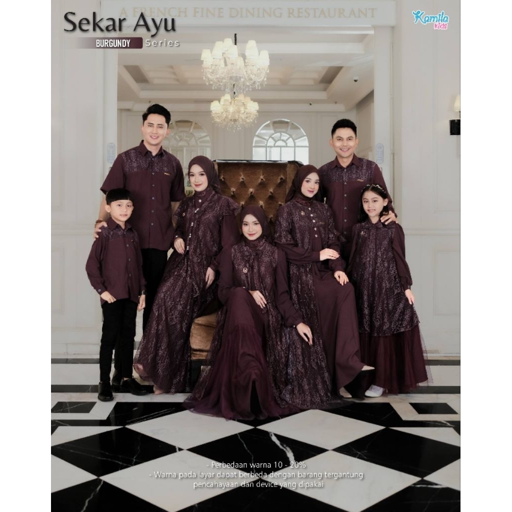 (Po Wajib Dp) Sarimbit Keluarga Sekar Ayu Raya Series Family Set Kamila Kids