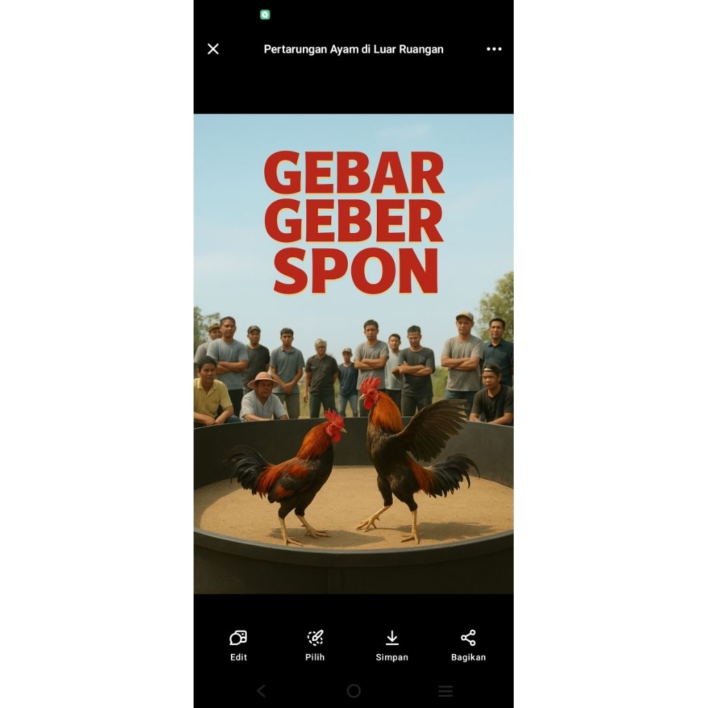 Geber Ayam Aduan Bulat Diameter 2,5m Bahan Spon EVA Tebal 20mm Warna Hitam Polos