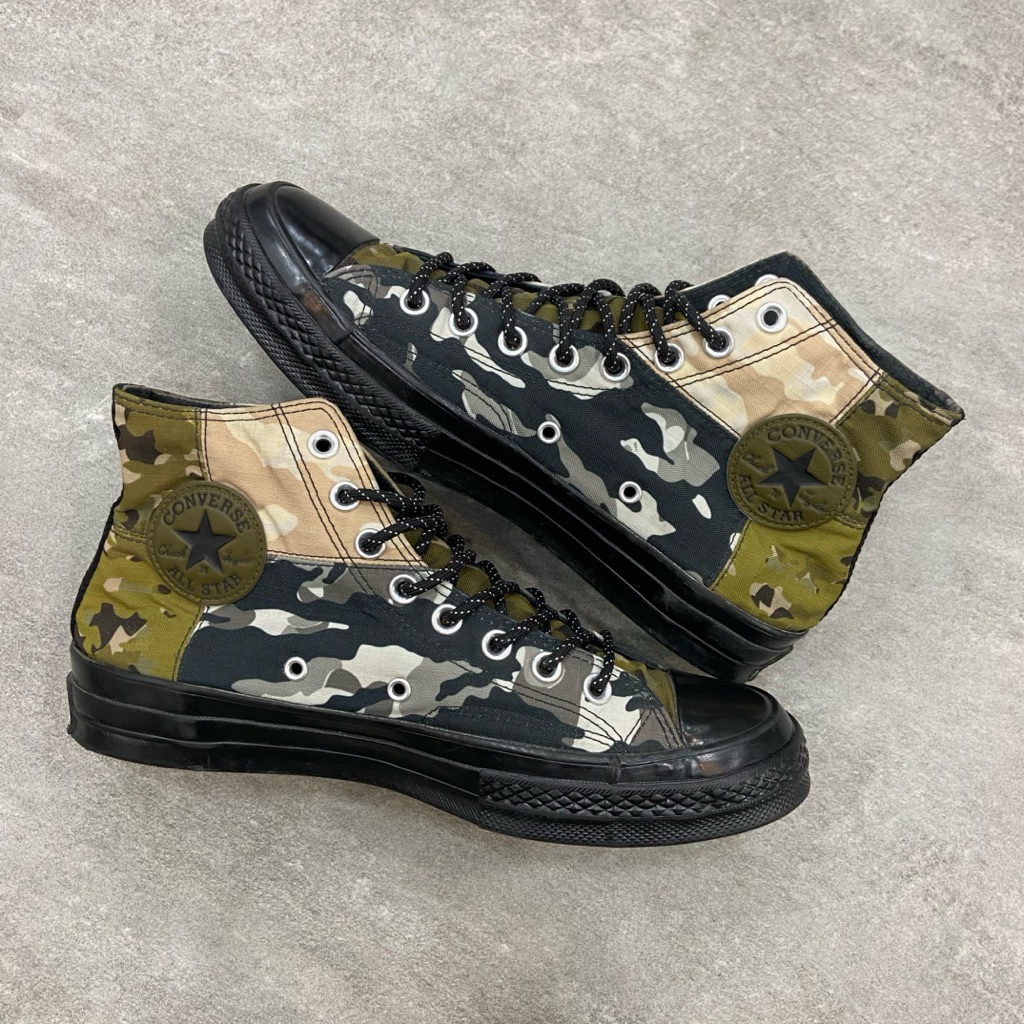 [Size 41] Converse Chuck Taylor All Star 70S High Patchwork Blocked Camo Black 2019 (165912C) Second