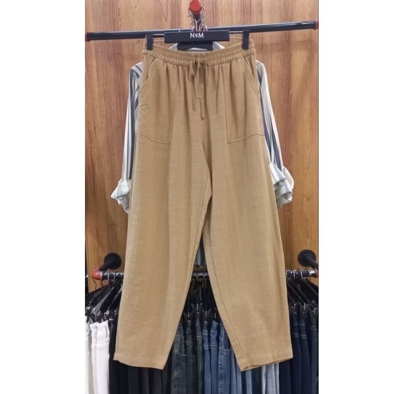 celana bahan wanita novel mice