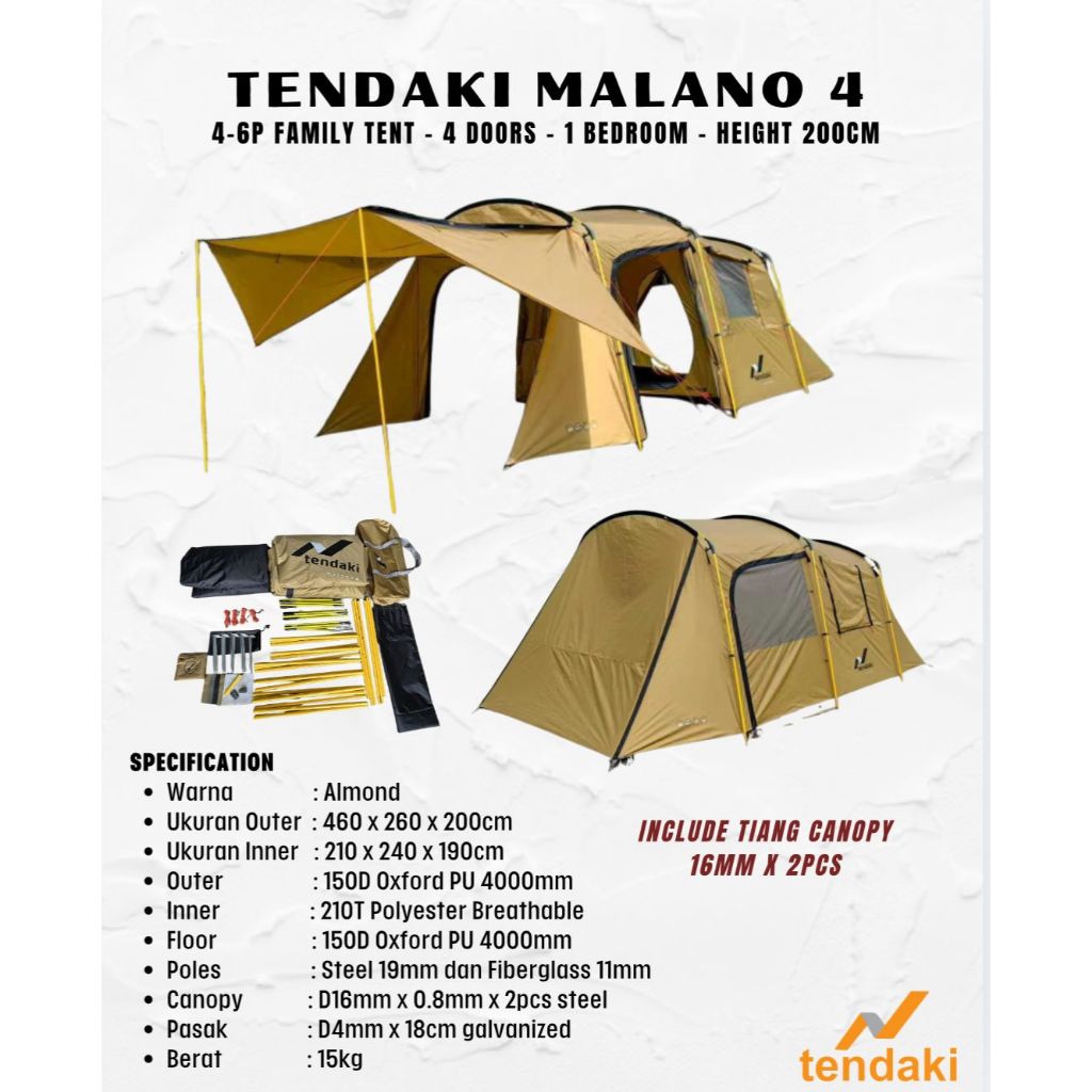 TENDA MALANO 4.1 | TENDA MOLUCCAS 6 PRO | TENDA JAVA 6 | TENDA FAMILY | TENDA FAMILI | TENDAKI BORNE