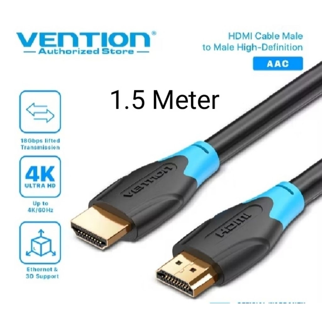 Vention Kabel HDMI 1.5M v2.0 4K HDMI Male to Male 1.5 Meter High Quality