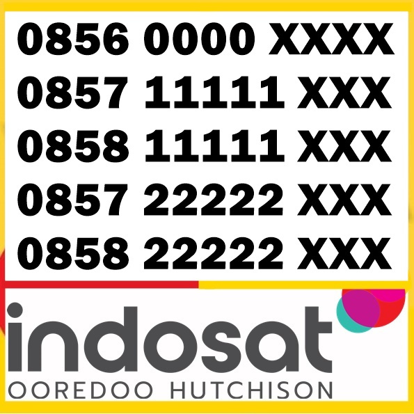 Nomor Cantik Indosat Im3 Ooredoo 10 Digit, 11 Digit, 12 Digit