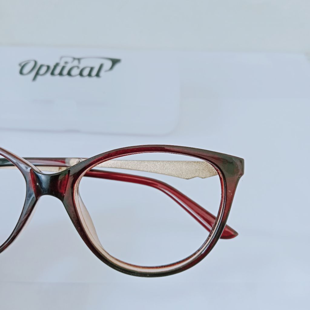 kacamata cat eye wanita frame besi model korea