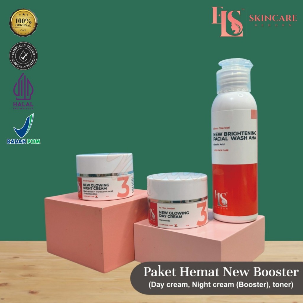 DLC - LS Skincare Paket Hemat isi 3 Booster Facial Wash