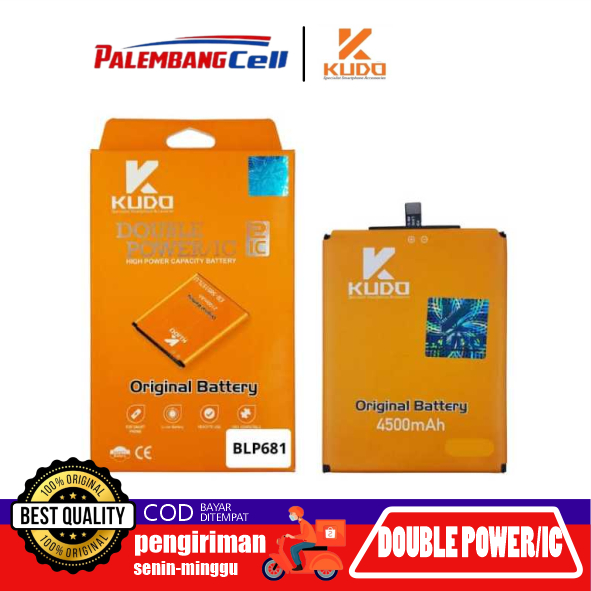 BATERAI KUDO ORIGINAL BLP681 FOR OPPO F9/F9 PRO DOUBLE POWER DAN DOUBLE IC