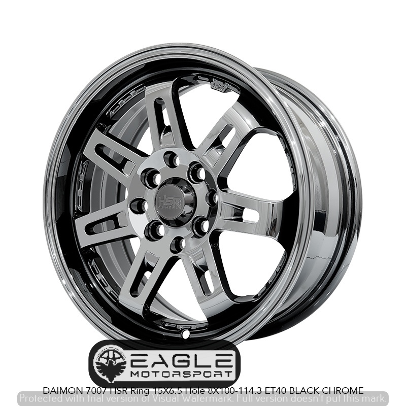 VELG MOBIL RING 15  BLACK CHROM HSR DAIMON ORIGINAL VELG MOBIL AVANZA XENIA BRIO